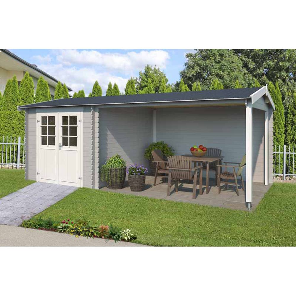 Lasita Maja Ltd Ivana-Log Cabin, Wooden Garden Room, Home Office - L590xW312.6xH228 cm in Light Tan 5