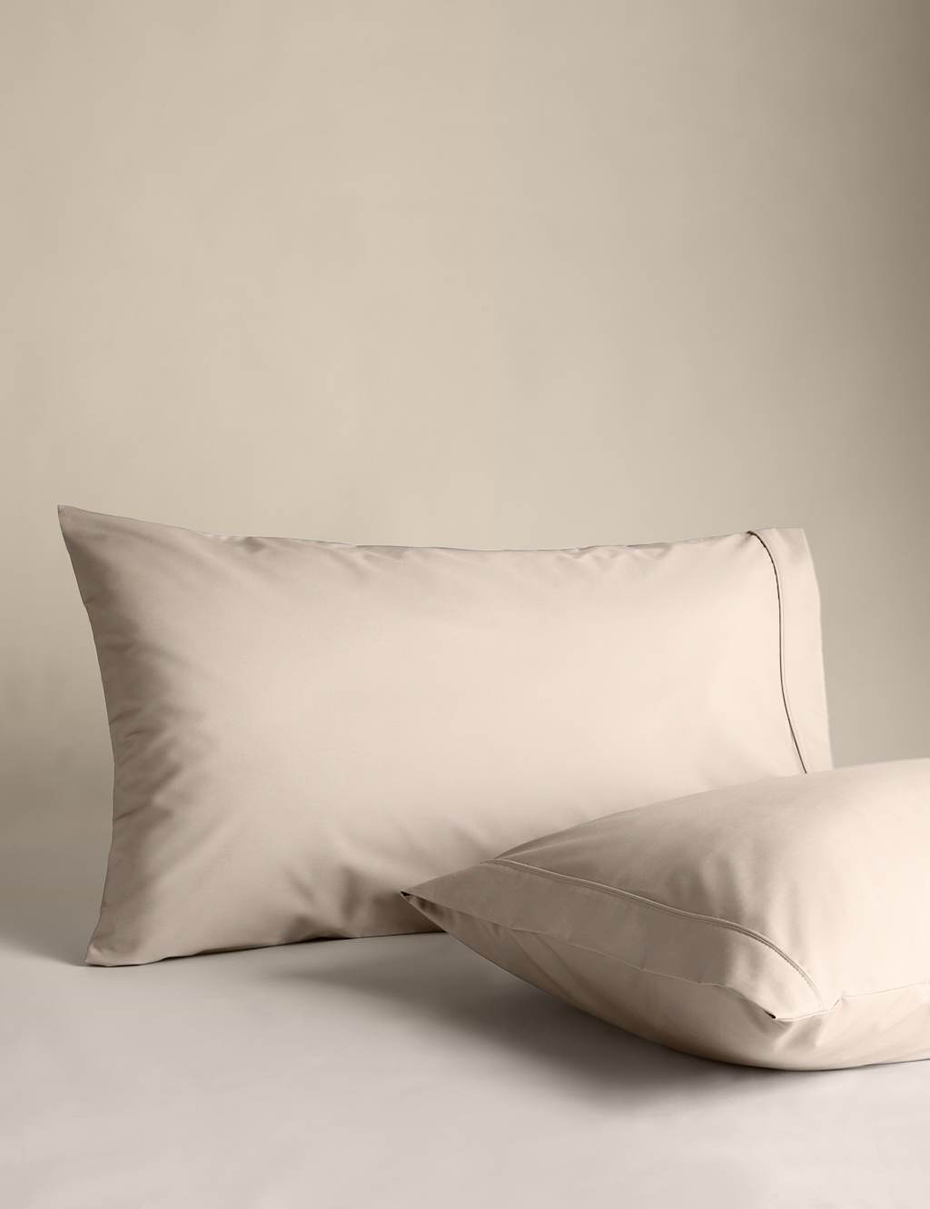 M&S 2 Pack Egyptian Cotton 230 Thread Count King Size Pillowcases Mink