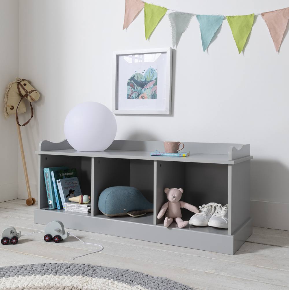 Nöa and Nani Stockholm Storage Bench in Silk Grey