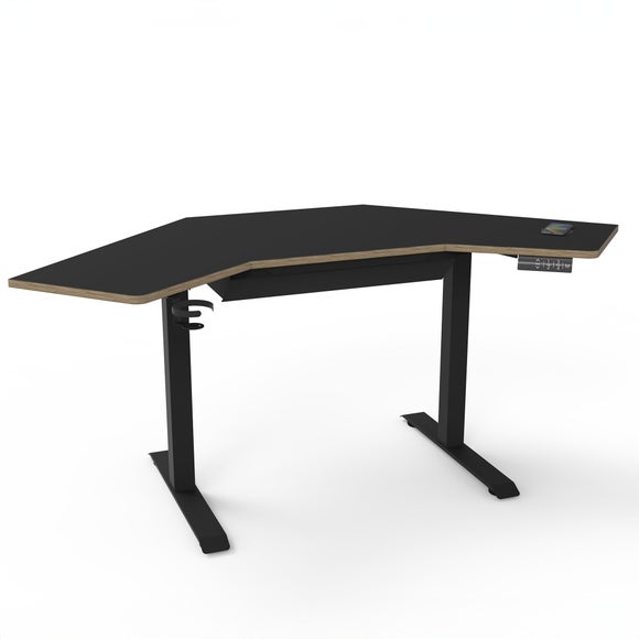 Gino Corner Height Adjustable Desk with Drawer