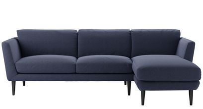 Holly Medium RHF Chaise Sofa in Uniform House Plain Weave - sofa.com