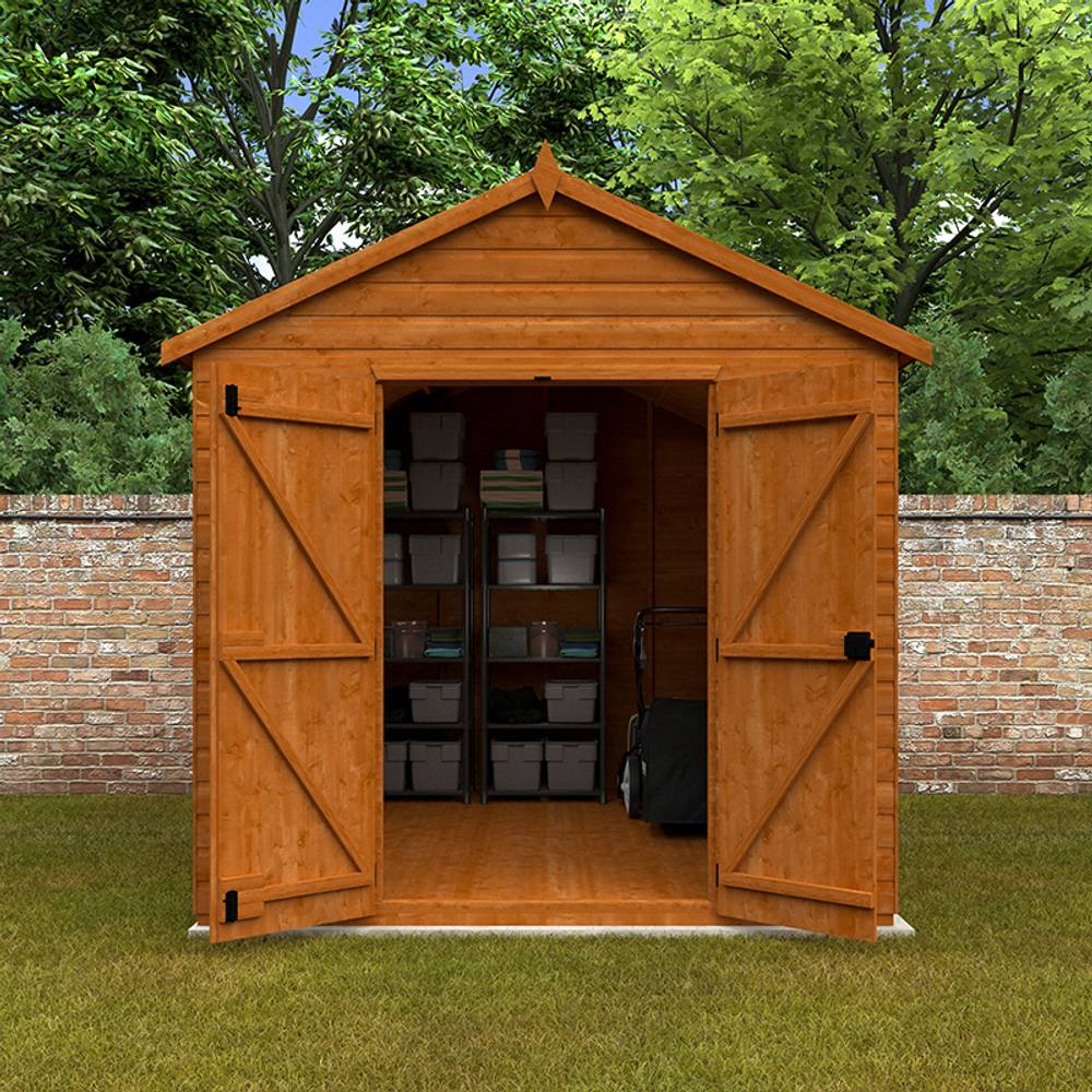 Buttercup Farm 10 x 8 Feet Workshop 12mm Shed - L295 x W235 x H254.5 cm in Burnt Orange 6