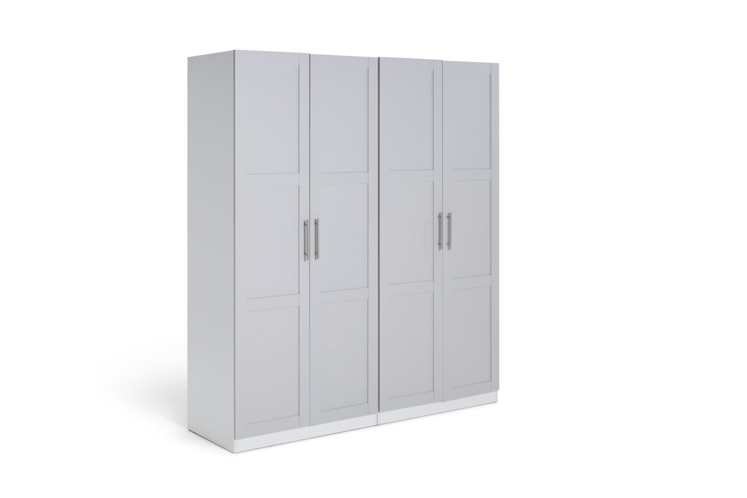 Habitat Munich 4 Door Framed Wardrobe - Grey