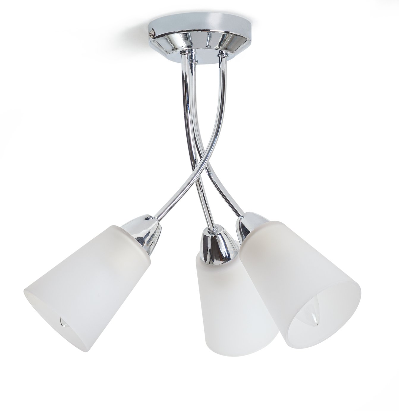 Argos Home Parton 3 Light Flush to Ceiling Light - Chrome