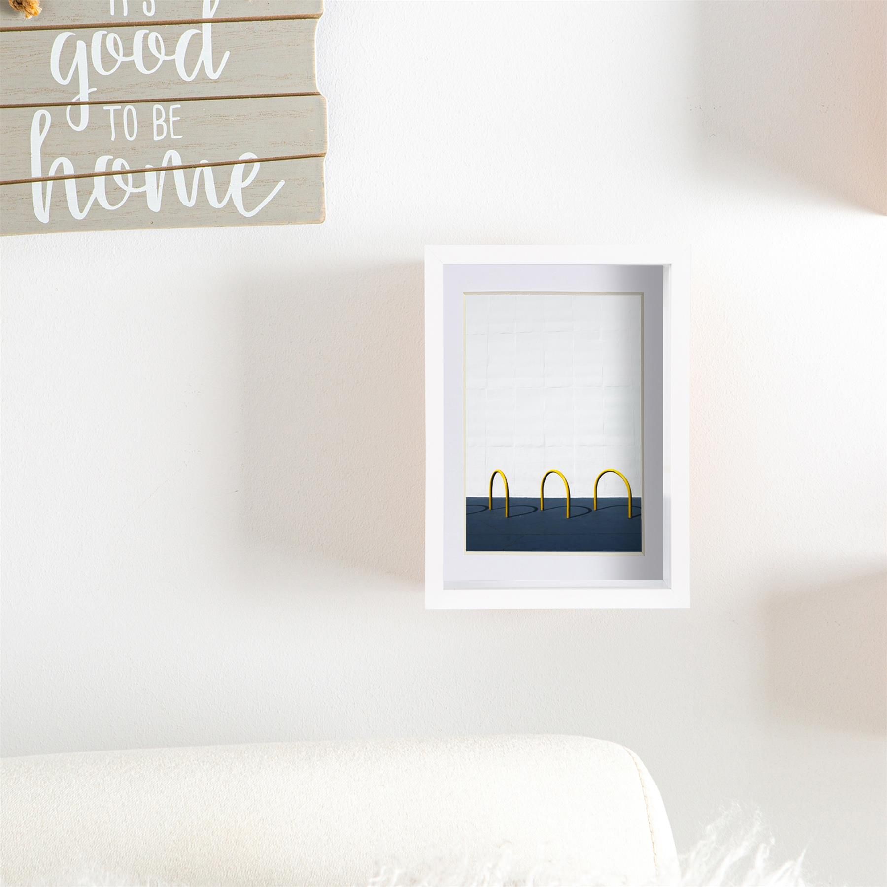 Nicola Spring 5" x 7" 3D Deep Box Photo Frame - 4" x 6" Mount - White 6