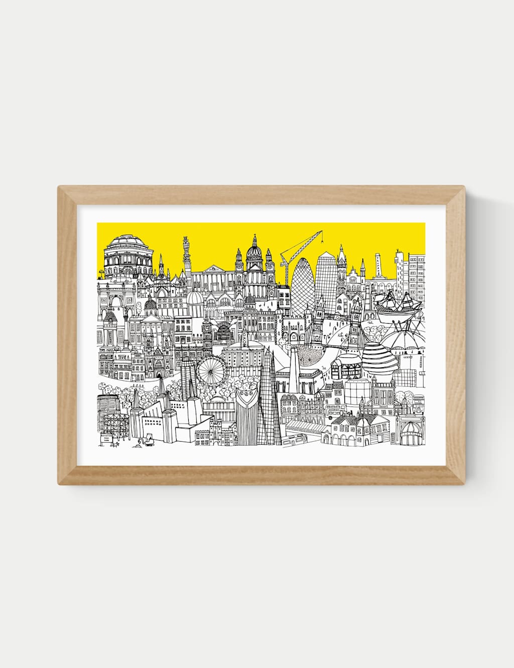 East End Prints London Jungle Framed Art Natural