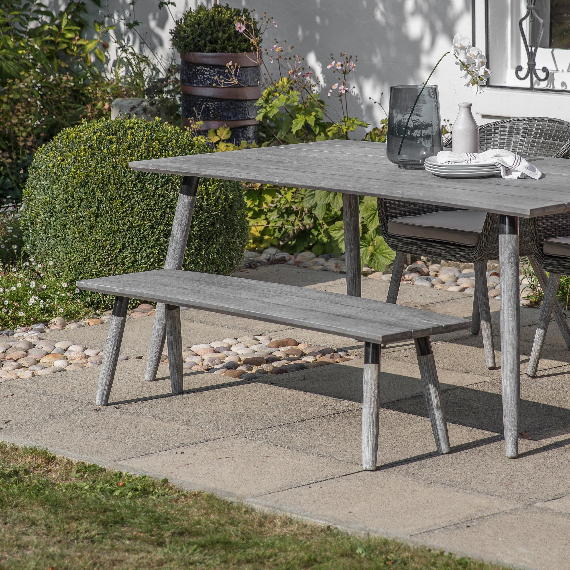 Georgiana 2 Seater Bench Grey