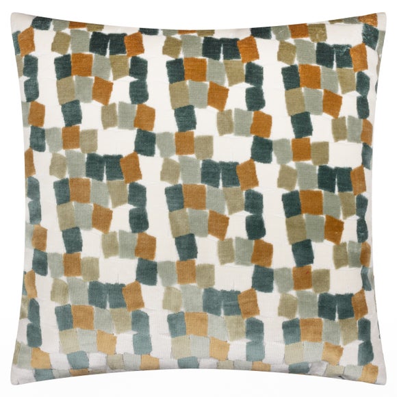 furn. Metro Blocks Velvet Square Cushion
