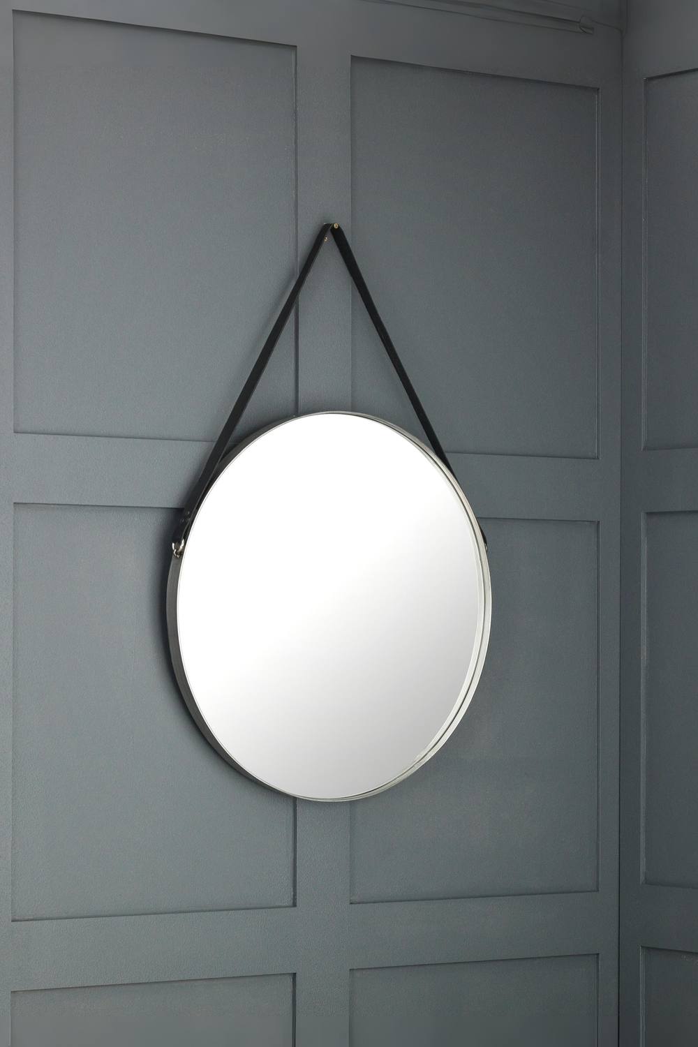 Julian Bowen Opera Round Mirror in Silver