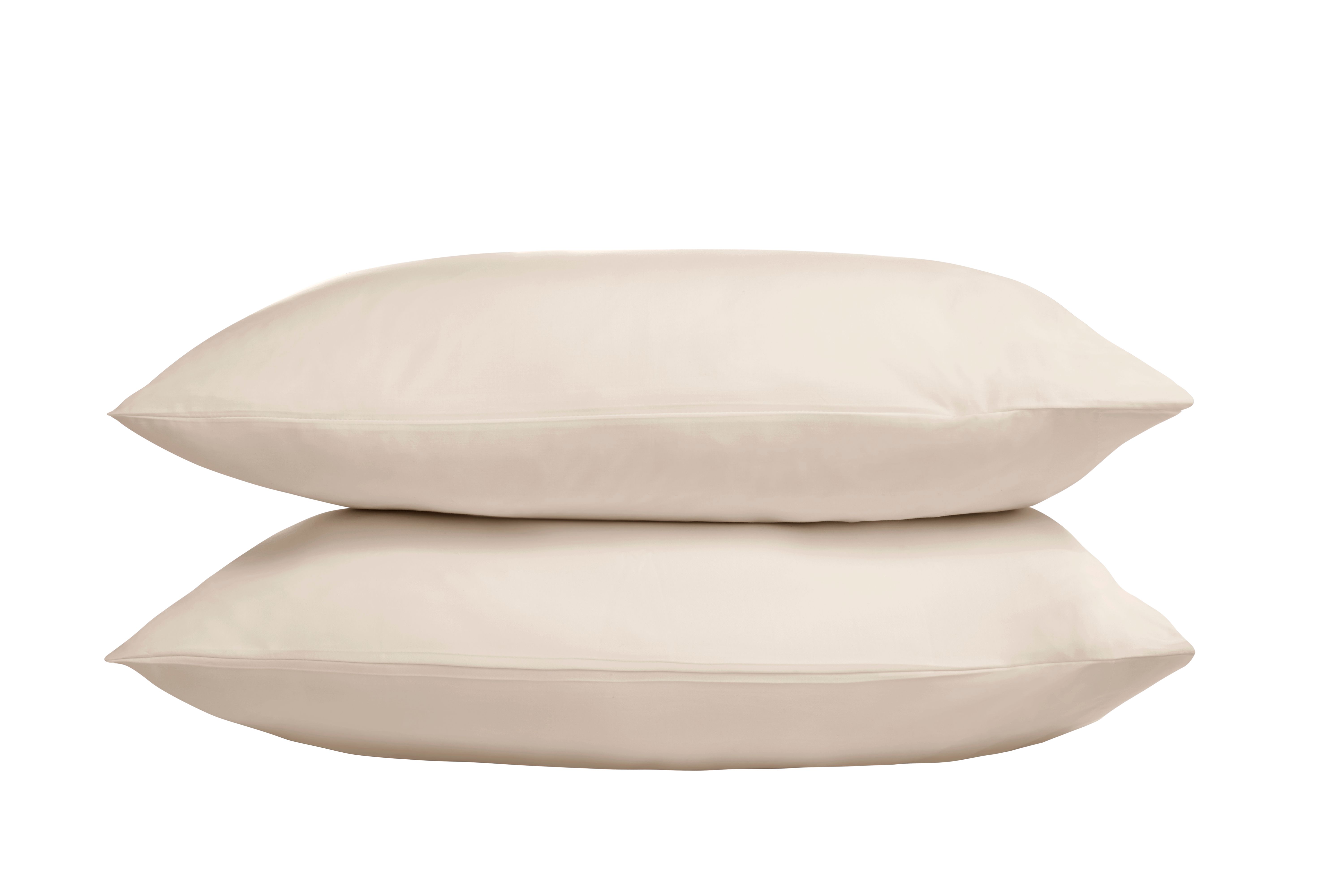 The Linen Consultancy 'TLC 5 Star Hotel Concept' 500TC Cotton Sateen Standard Pillowcase 4 Pack in Cream
