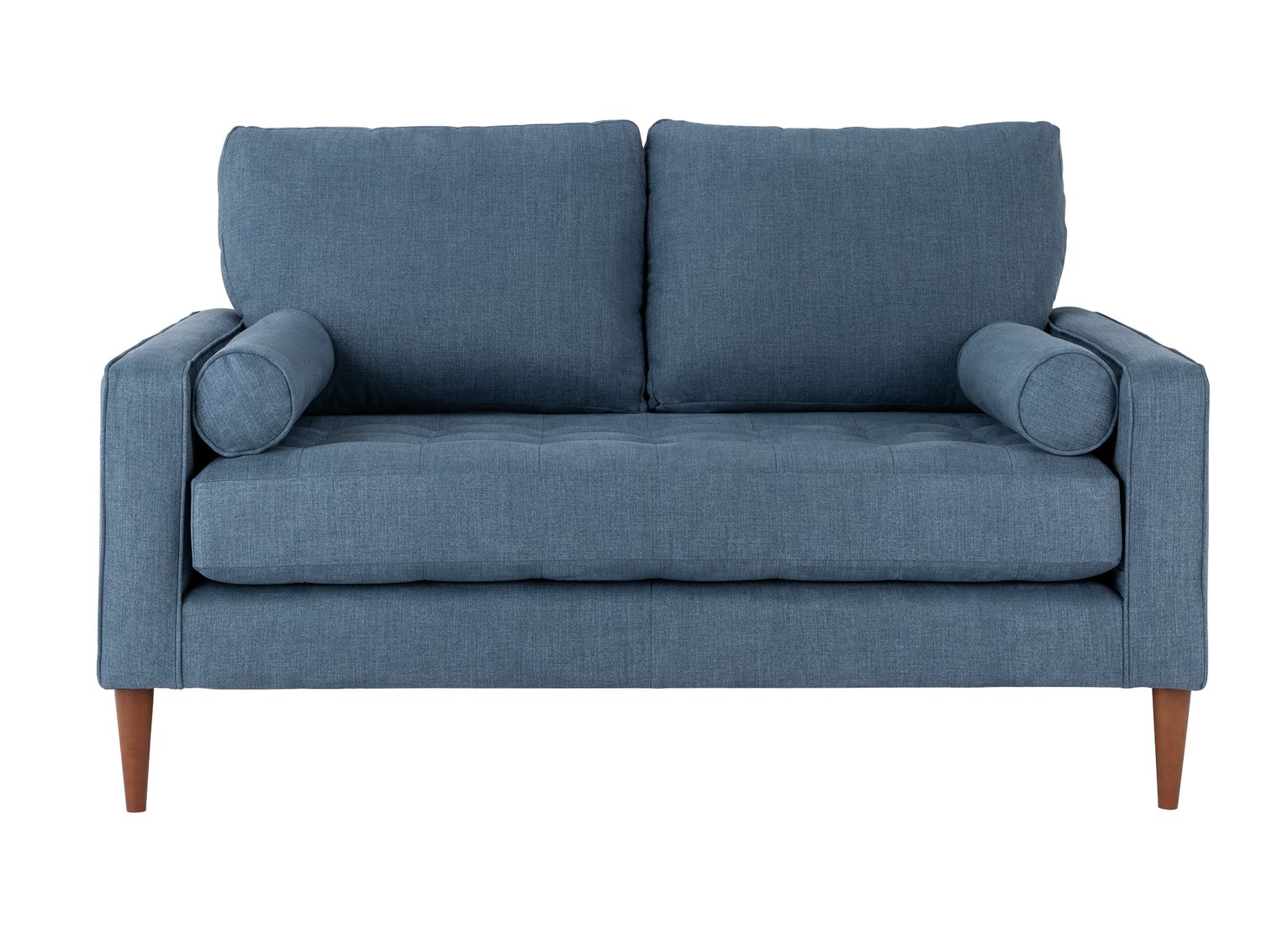 Habitat Hudson 2 Seater Fabric Sofa - Linnet