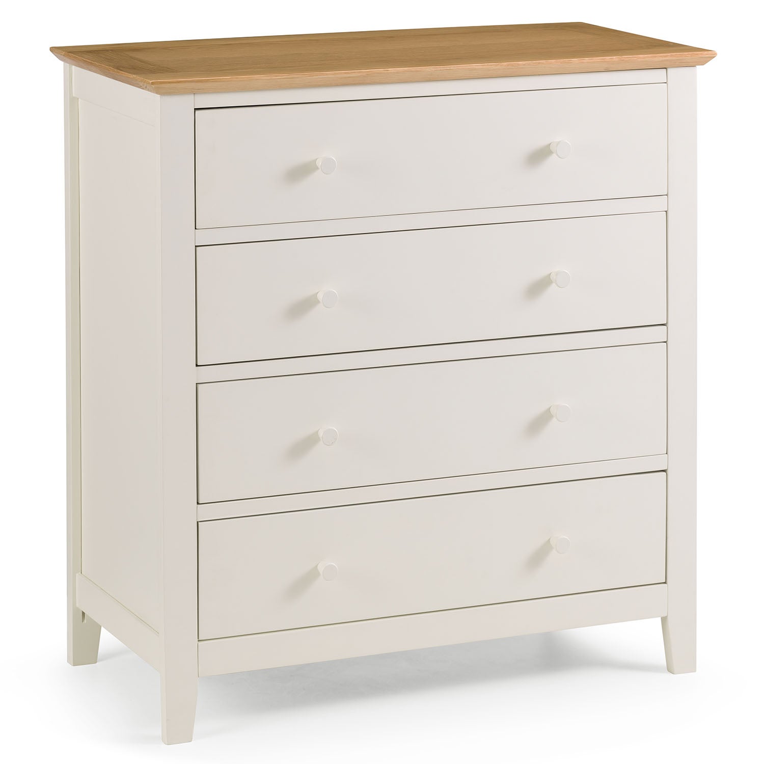 Salerno Shaker 4 Drawer Chest White