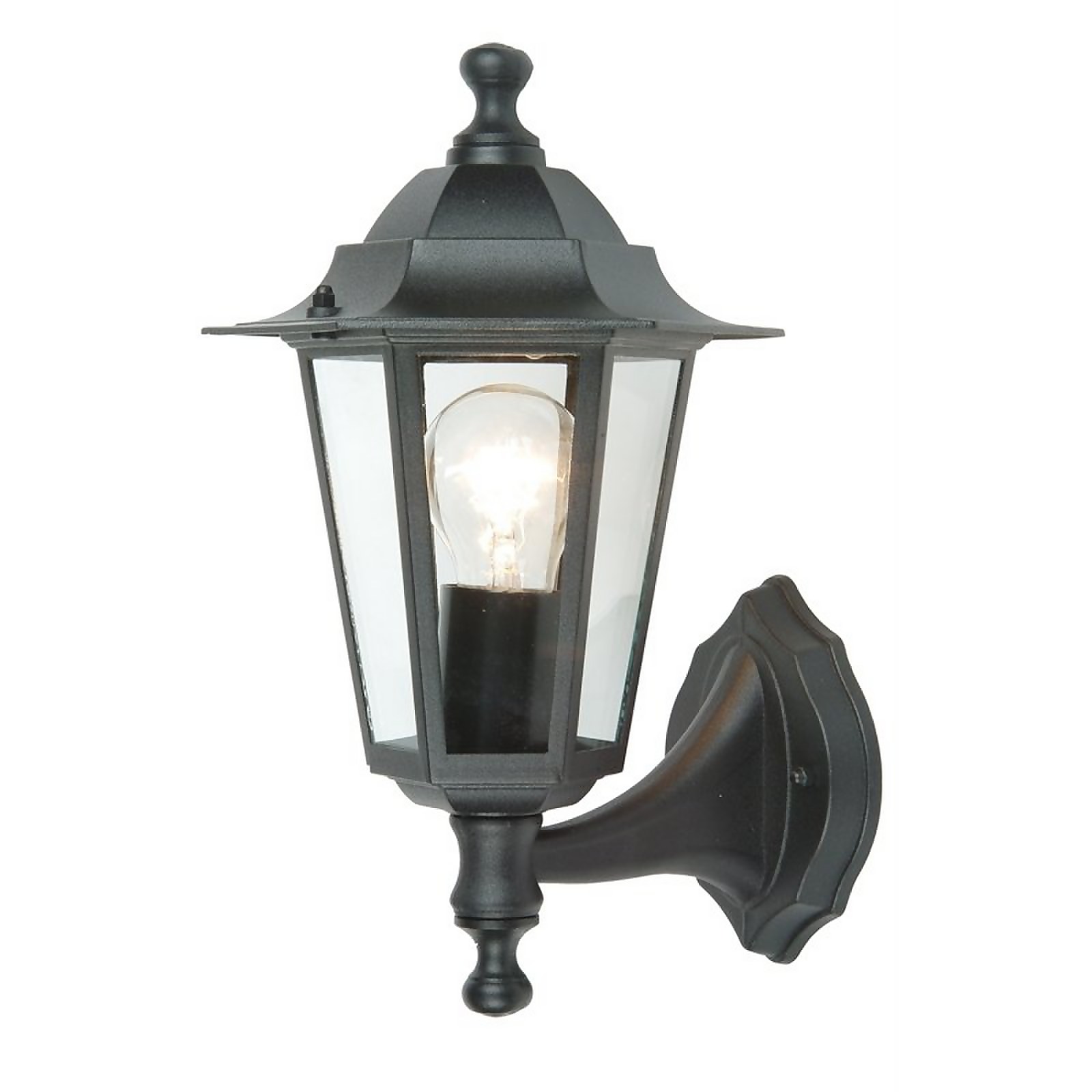 Lutec Corniche 60W Wall Uplight - Black