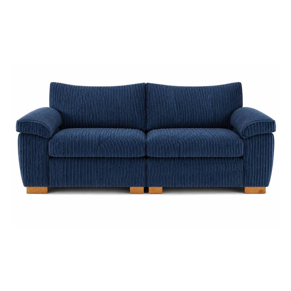 Bliss Furniture Amalfi 2 Seater Split Sofa Soft Fabric in Blue