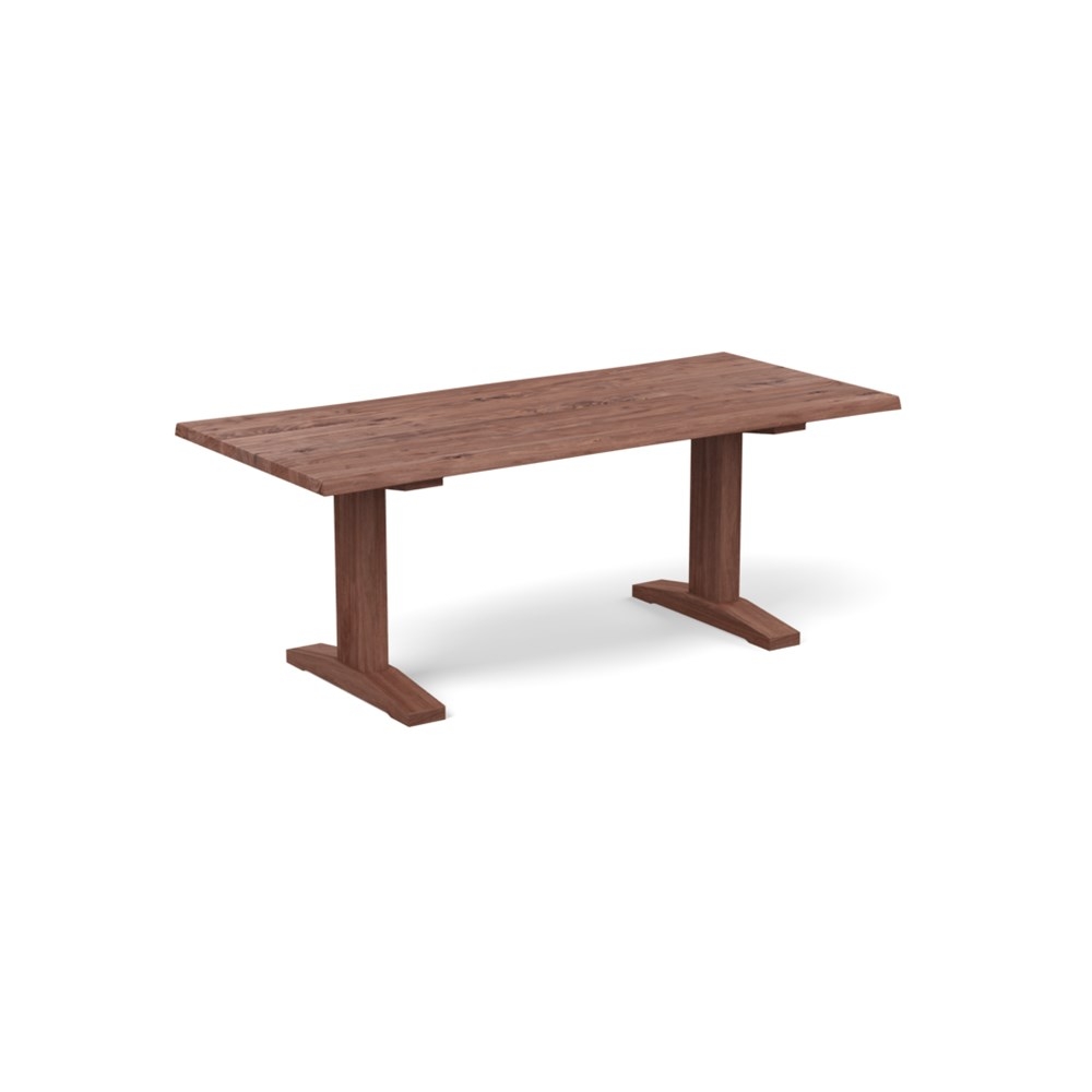 Heal's Lisbon Table 160x100cm Walnut Natural Edge Filled