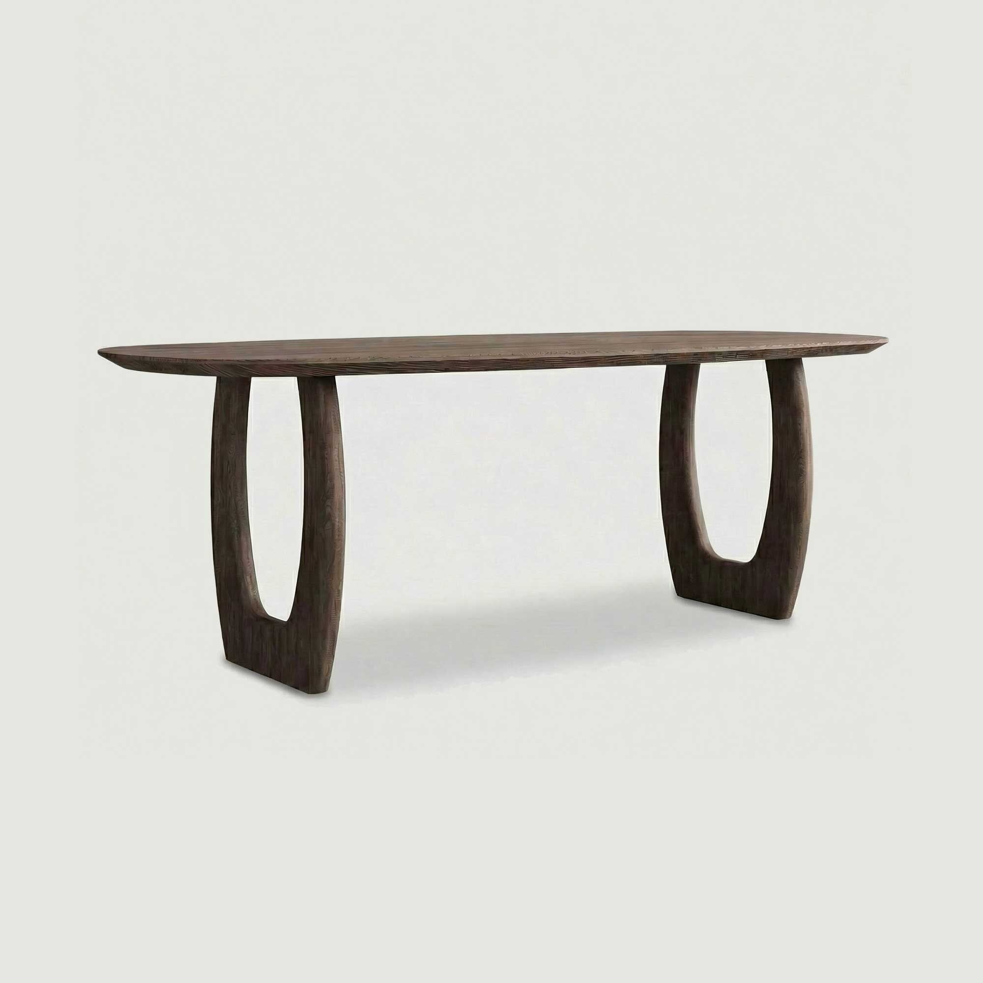 Pure Furniture Slim Luna Danish Oval Dining Table 200x100cm, Brown Oak | Barker & Stonehouse