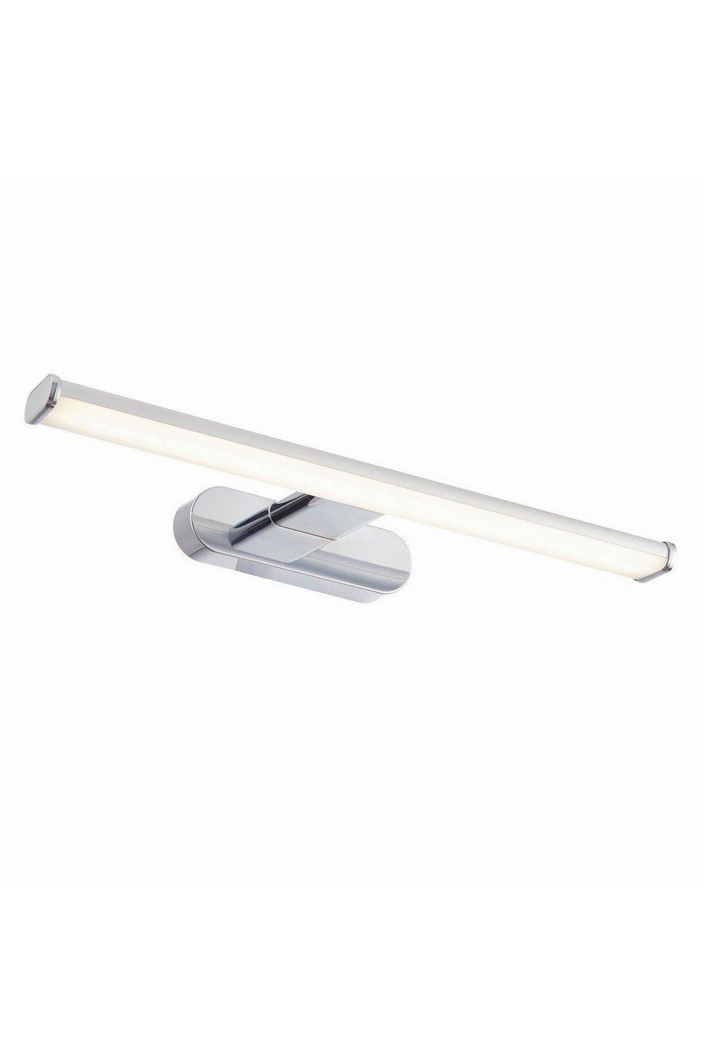 Netlighting Moda LED 1 Light Bathroom Wall Chrome Abs Plastic Frosted Polypropylene IP44 in Grey