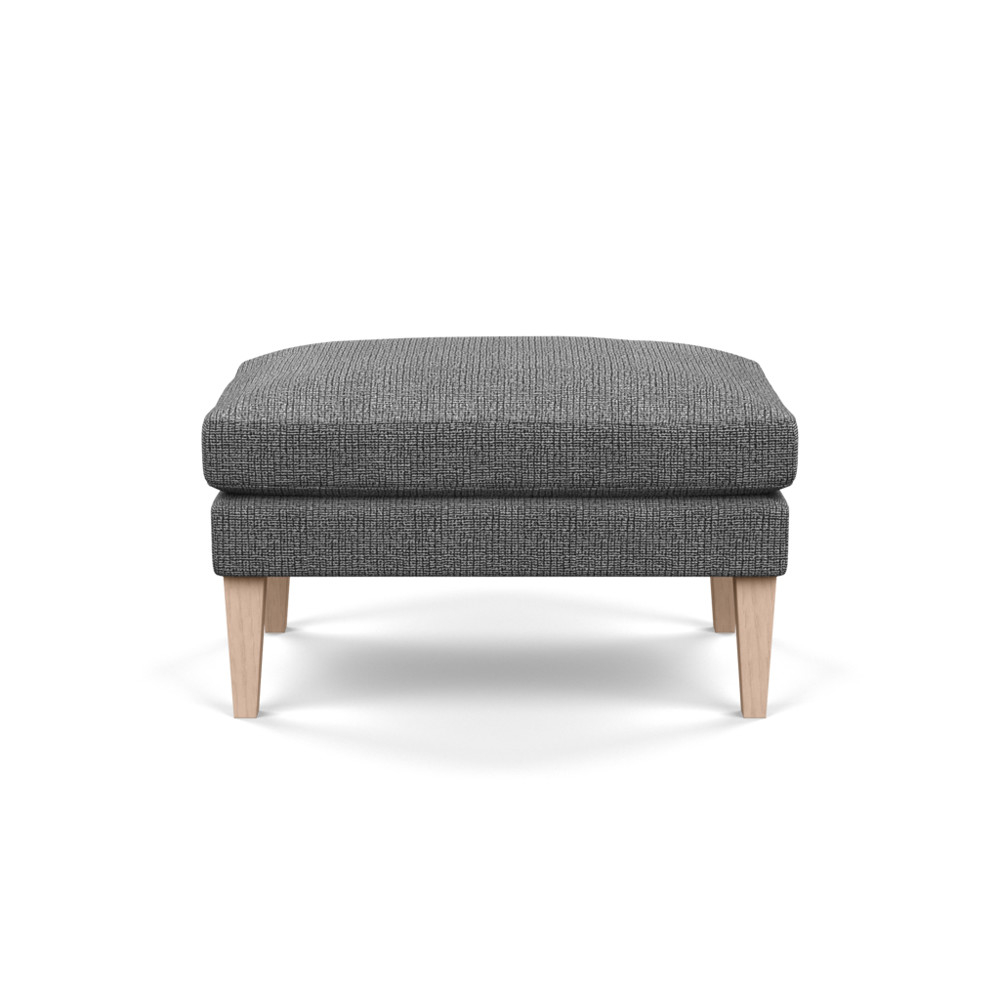 Heal's Wallis Ottoman Tejo Recycled Noir Natural Ash Feet