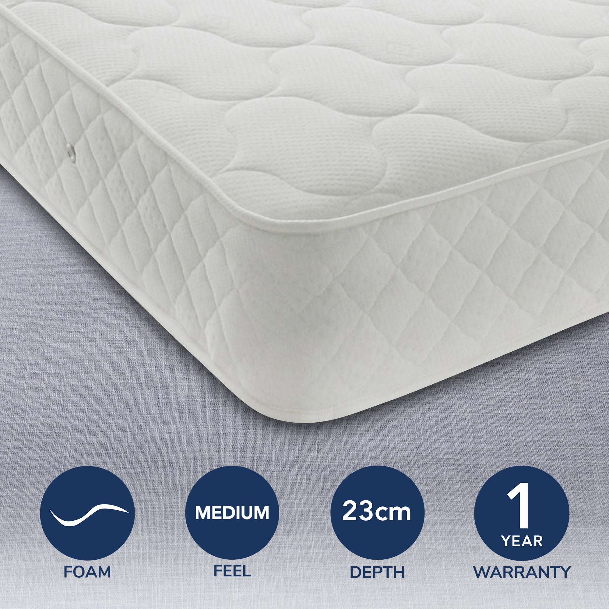 Prince Rebounce Medium Mattress White