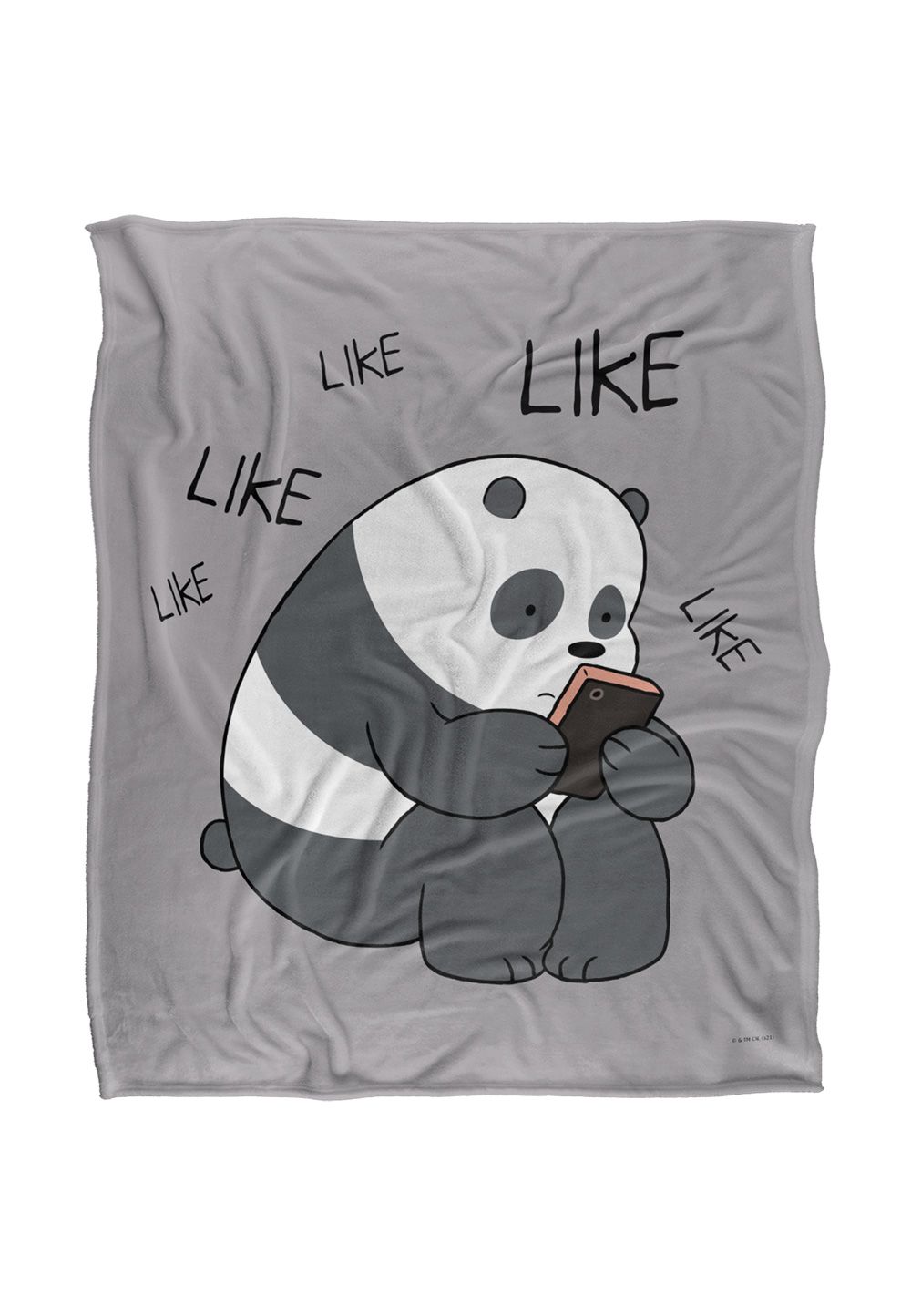Cartoon Network We Bare Bears Like Like Like Silky Touch Super Soft Throw Blanket 152 X 127 cm in White