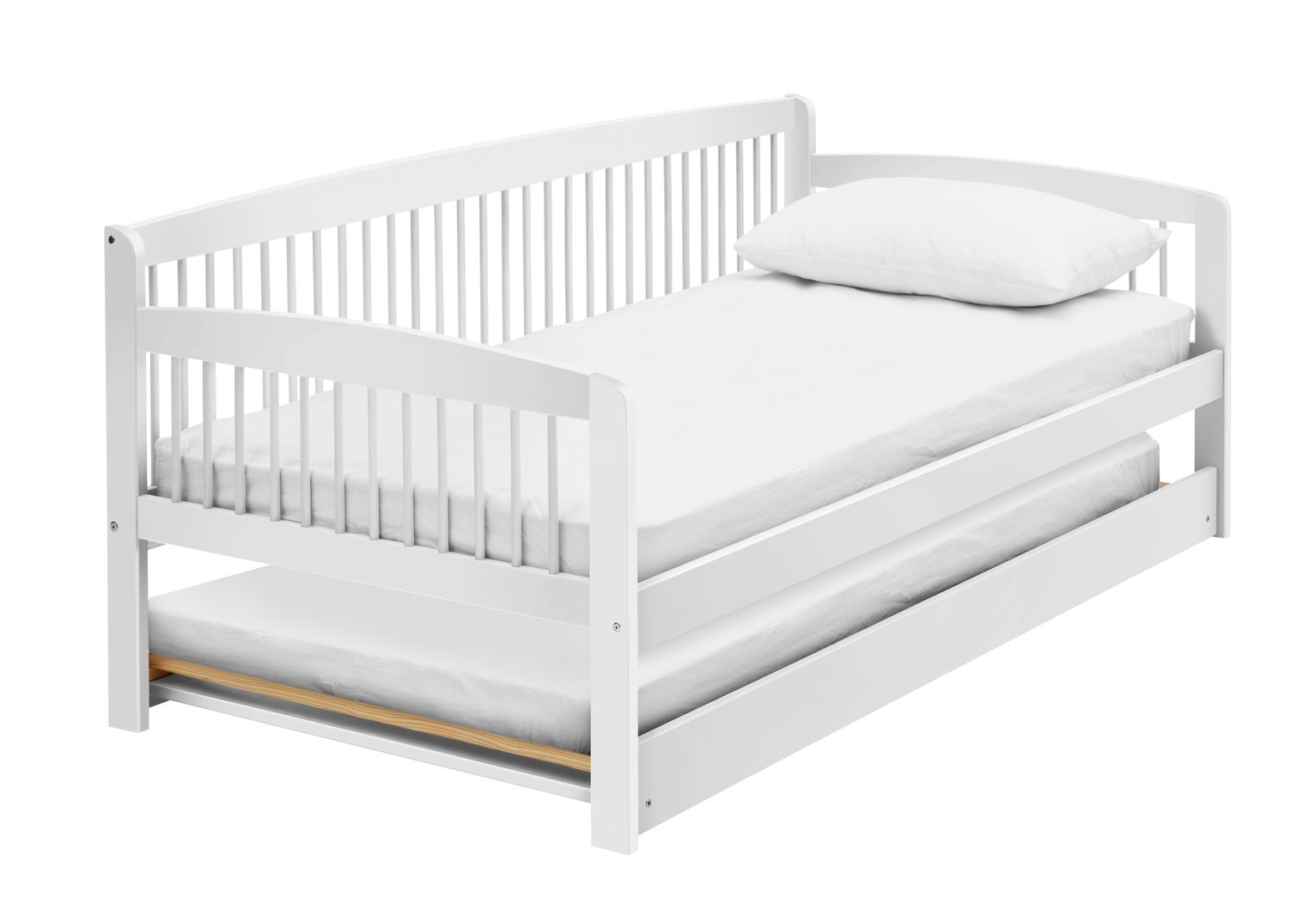 Argos Home Andover Day Bed, Trundle and 2 Mattresses - White