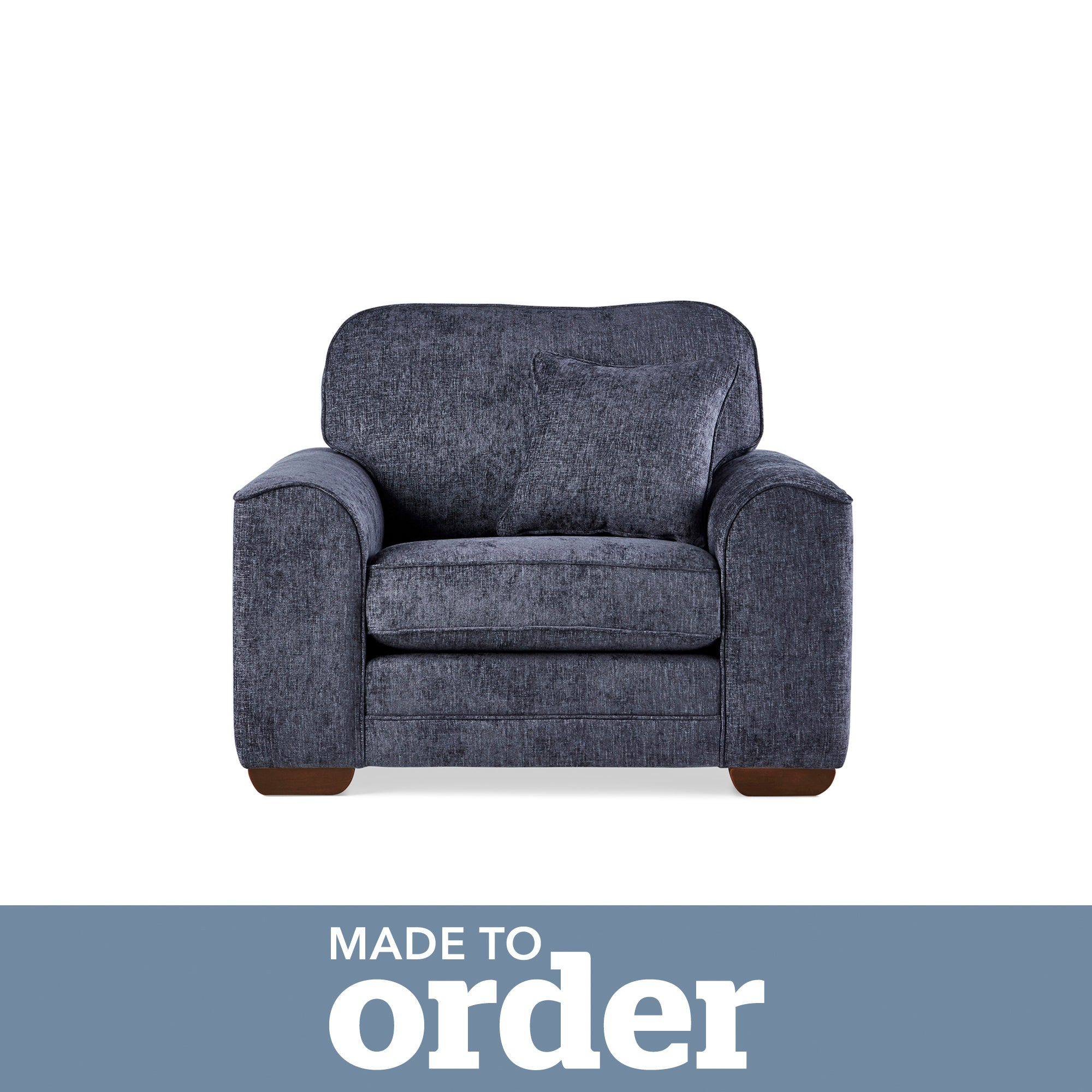 Morello Armchair Luxury Chenille Navy Blue