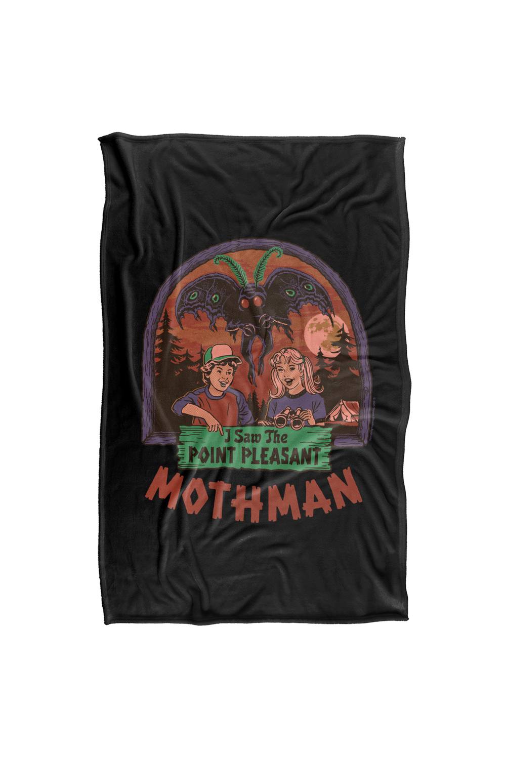 Steven Rhodes I Saw The Mothman Silky Touch Super Soft Throw Blanket