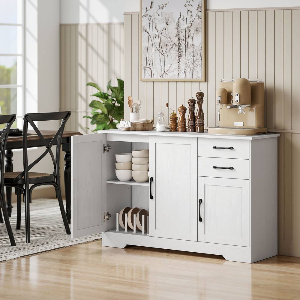 HOMCOM Sideboard with Soft-Close Doors, Modern Storage Cabinet White