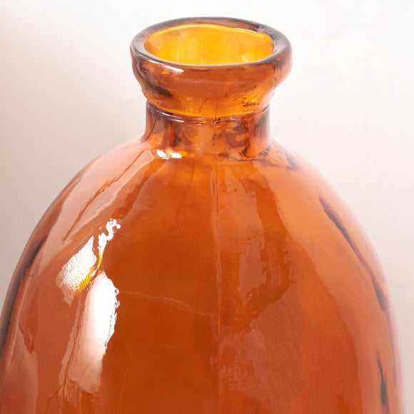 Orange Organic Shaped Glass Vase 4