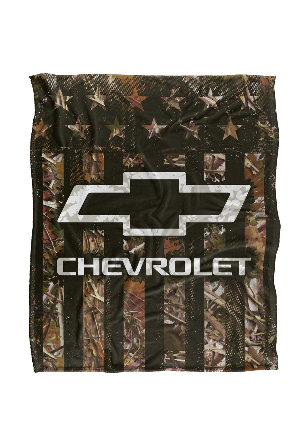 Chevrolet Chevy Camo Logo Silky Touch Super Soft Throw Blanket 152 X 127 cm in White