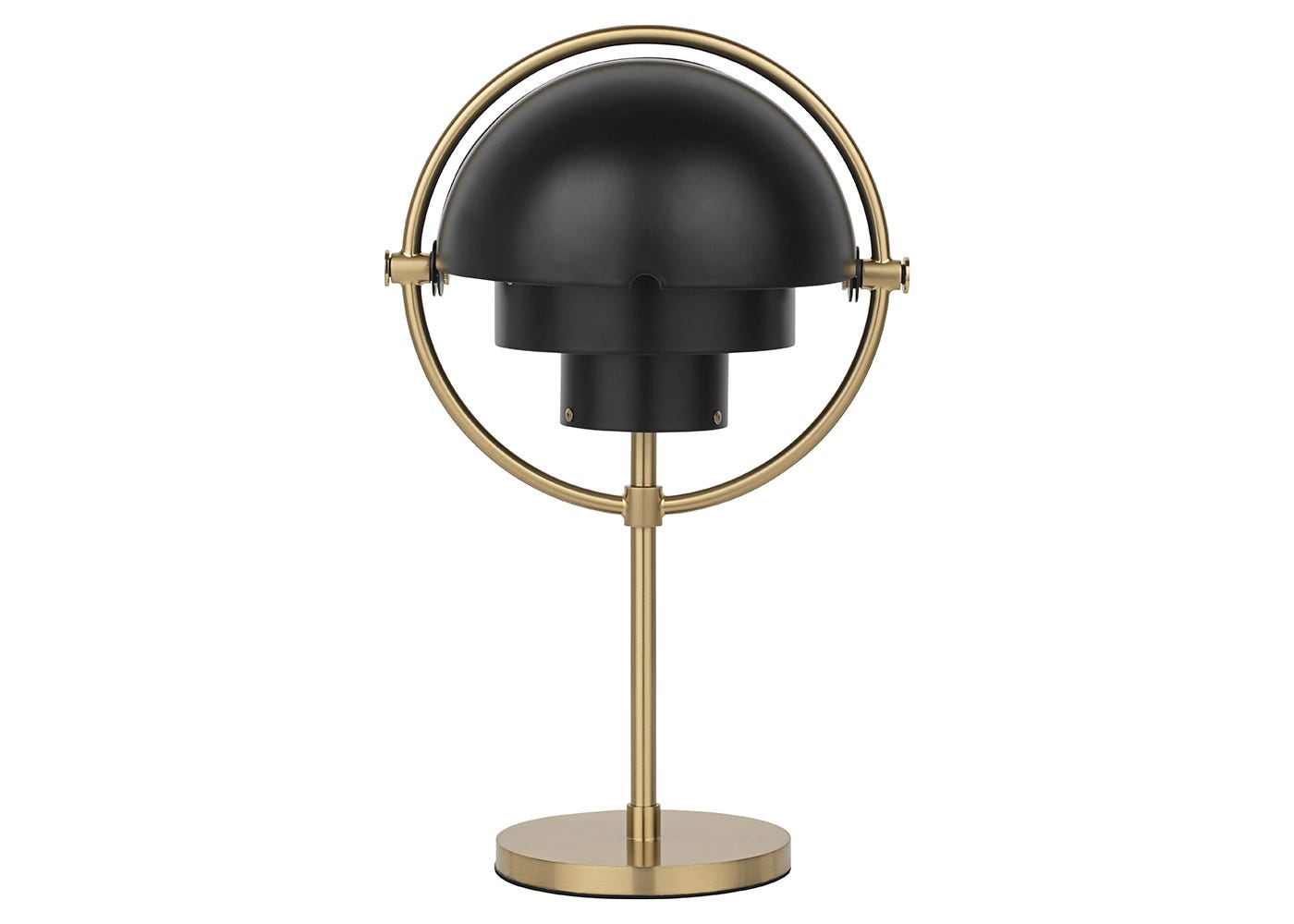 Gubi Multi-Lite Portable Table Lamp Brass/Black Semi Matt