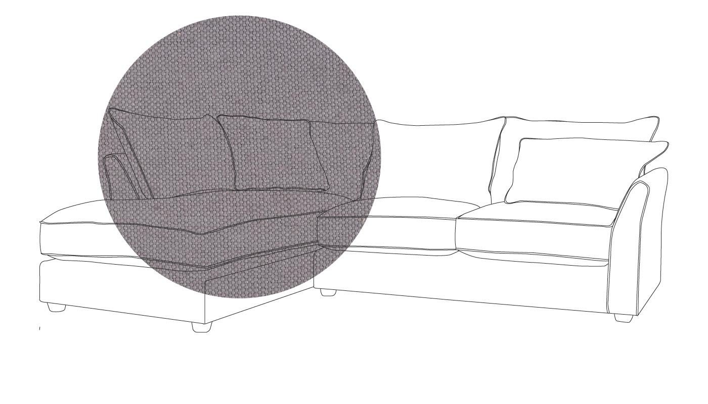 Heal's Tailor Left Hand Facing Corner Sofa Linen Shadow Natural Feet