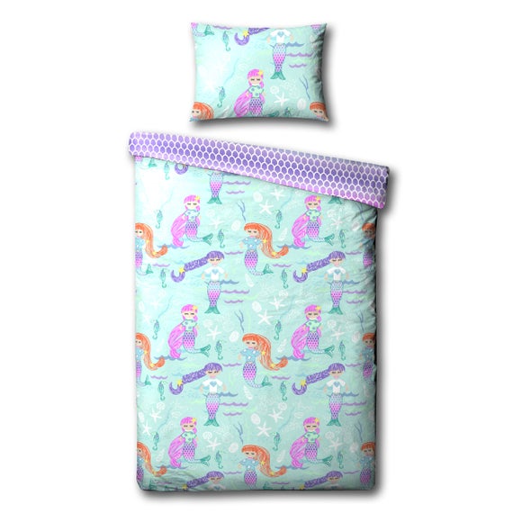 little furn. Mermaid Duvet Cover & Pillowcase Set 4