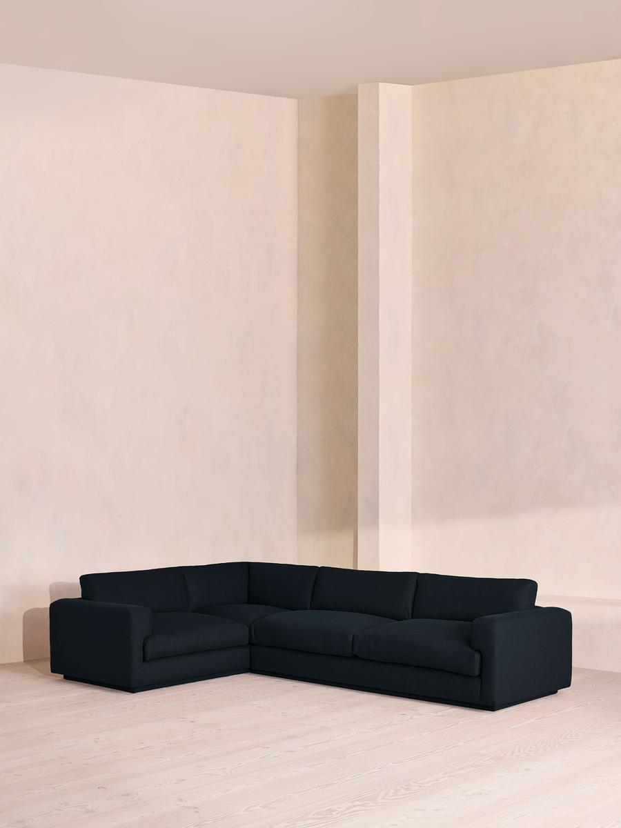 Mossley Right L-Shape Sofa, Linen, Indigo