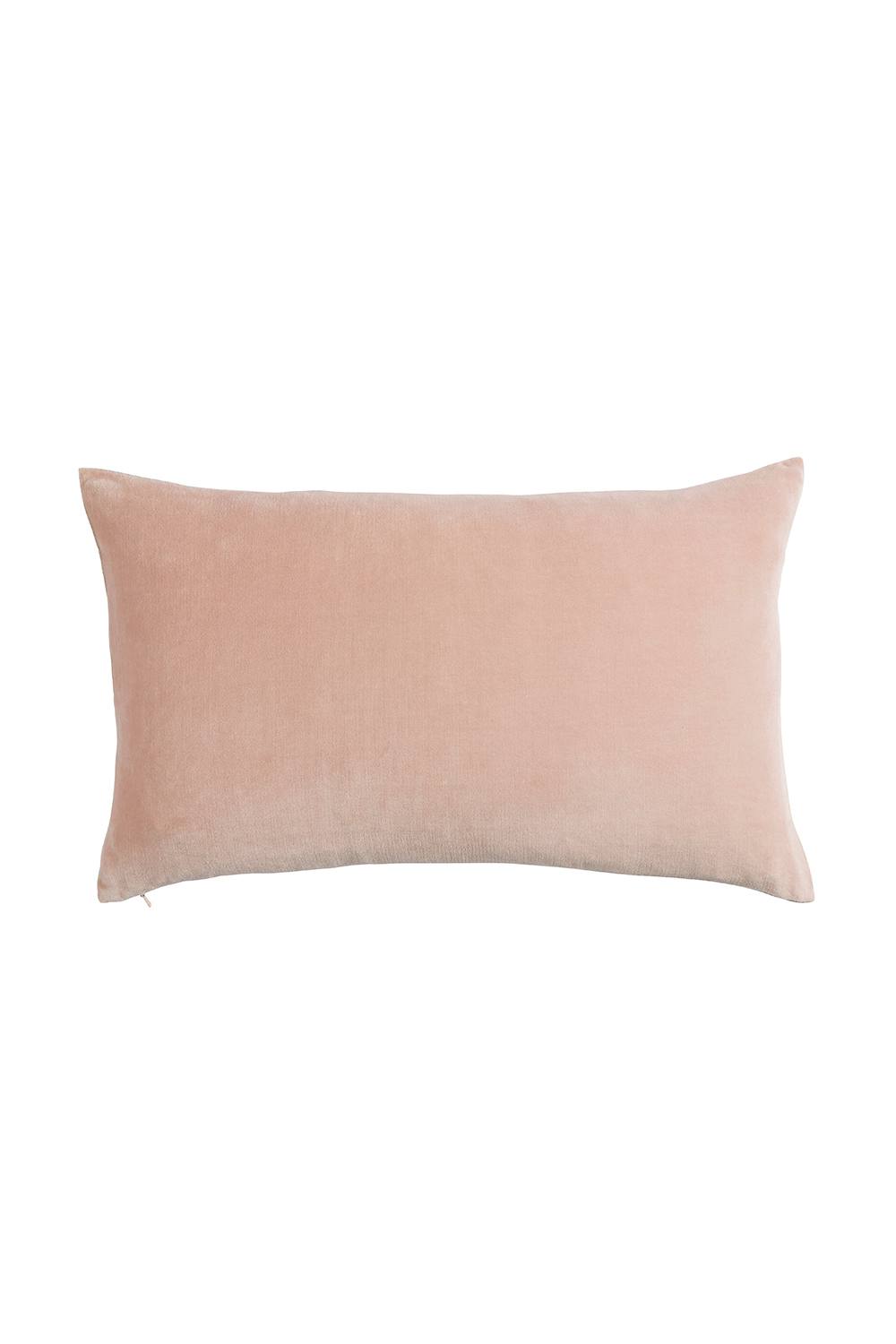 CHRISTY Luxury Filled Velvet 'Jaipur' Rectangle Cushions in Dusty Pink