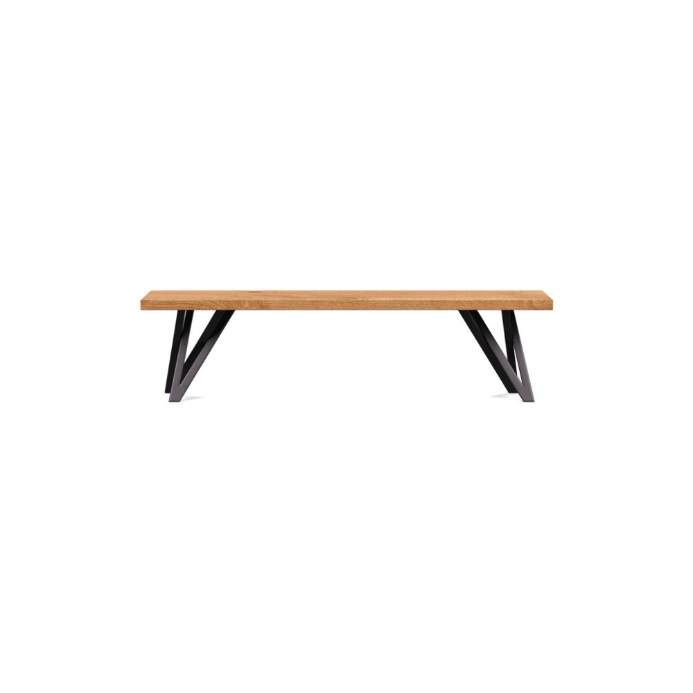 Heal's Vienna Bench 160x35cm Natural Oiled Oak Straight Edge Not Filled