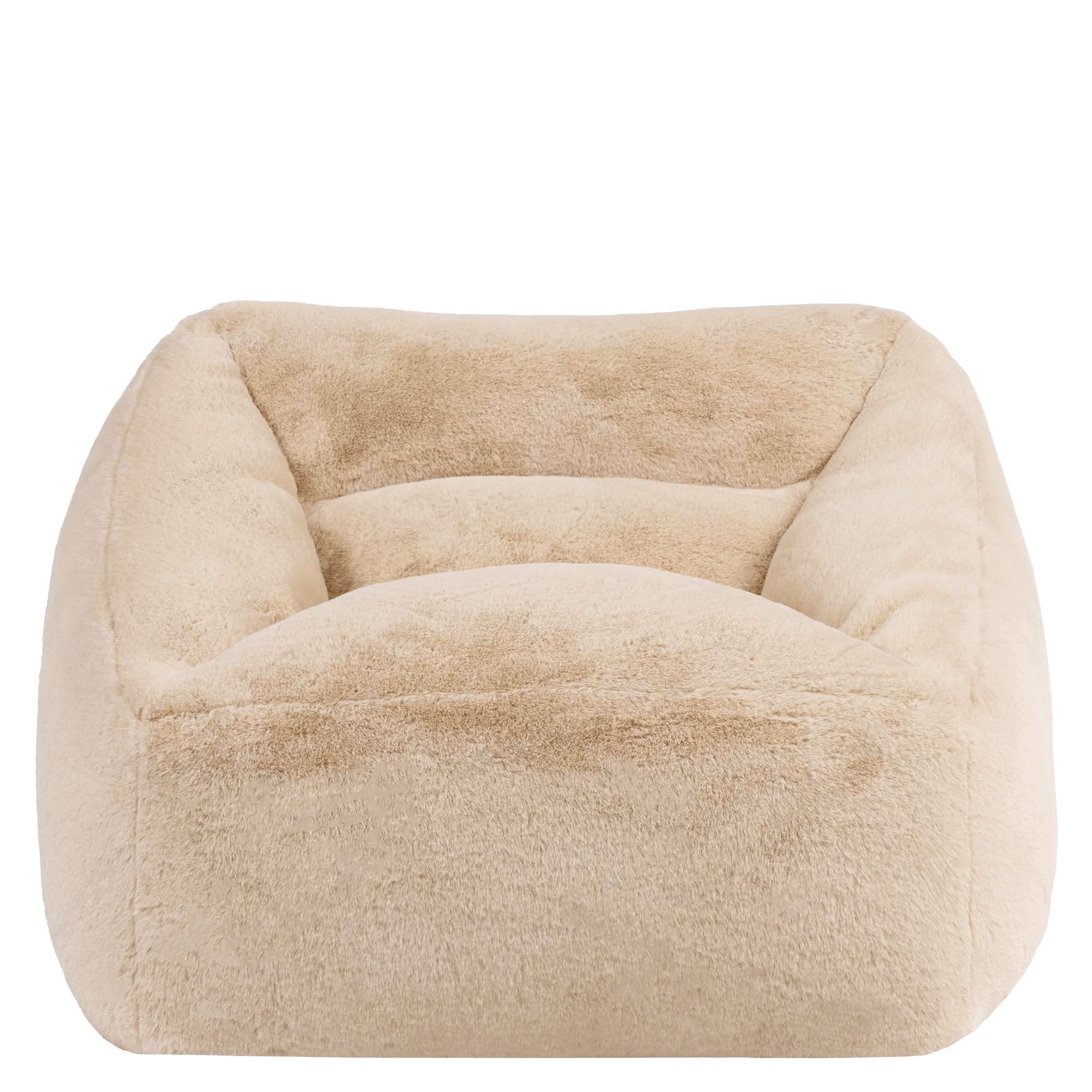 icon Natalia Rabbit Faux Fur Armchair Bean Bag in Natural