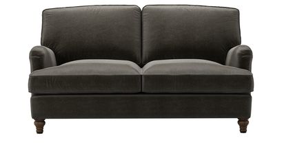 Bluebell 2 Seat Sofa Bed in Elephant Cotton Matt Velvet - sofa.com