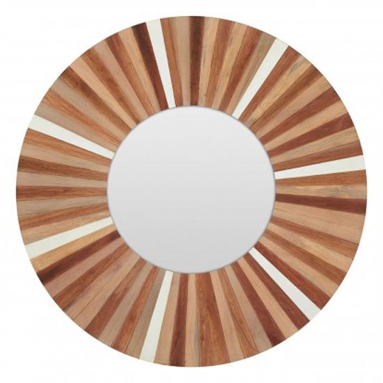 Burner Round Wall Bedroom Mirror In Sunburst Frame