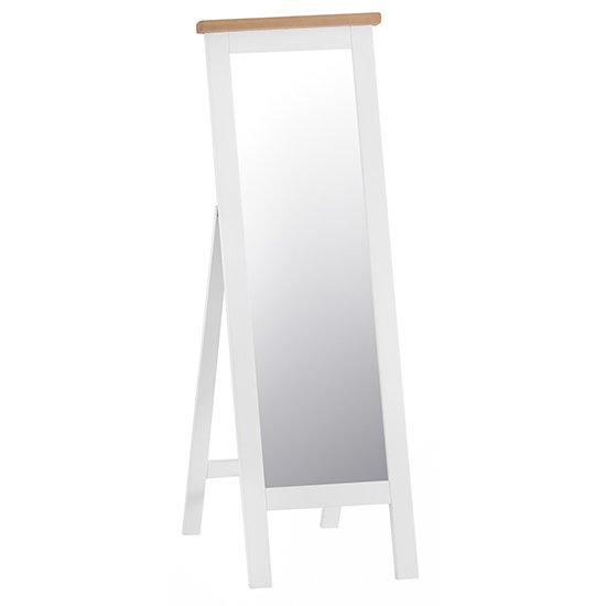 Tyler Wooden Cheval Bedroom Mirror In White