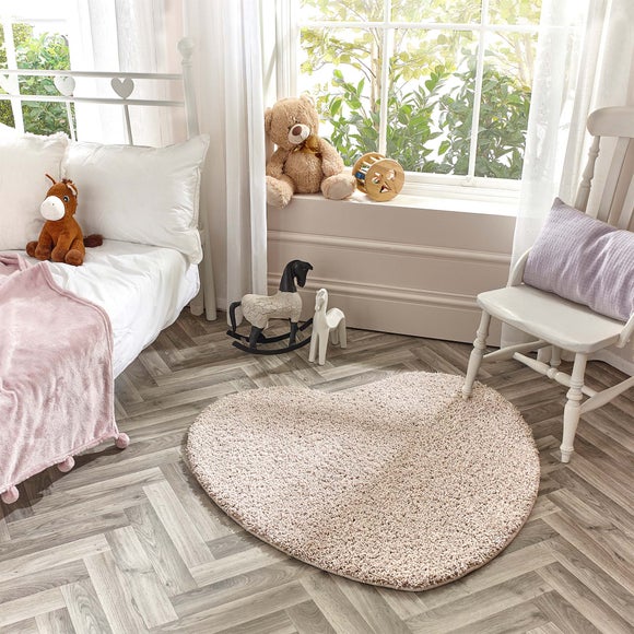 Marvel Heart Shaggy Washable Rug