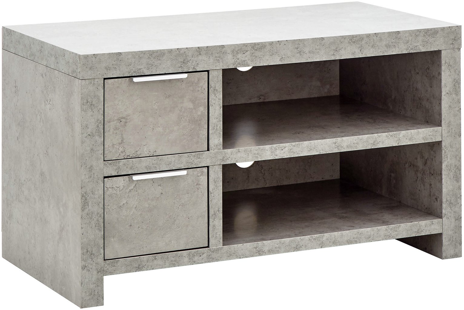 Bloc 2 Drawer TV Unit - Grey