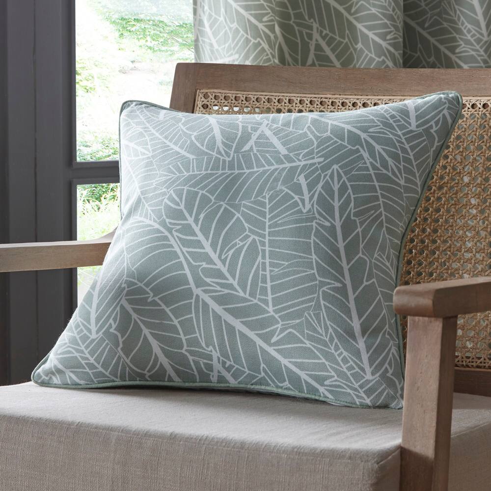 Portfolio Home Madison Pair of Square Cushion Covers 43x43cm in Green