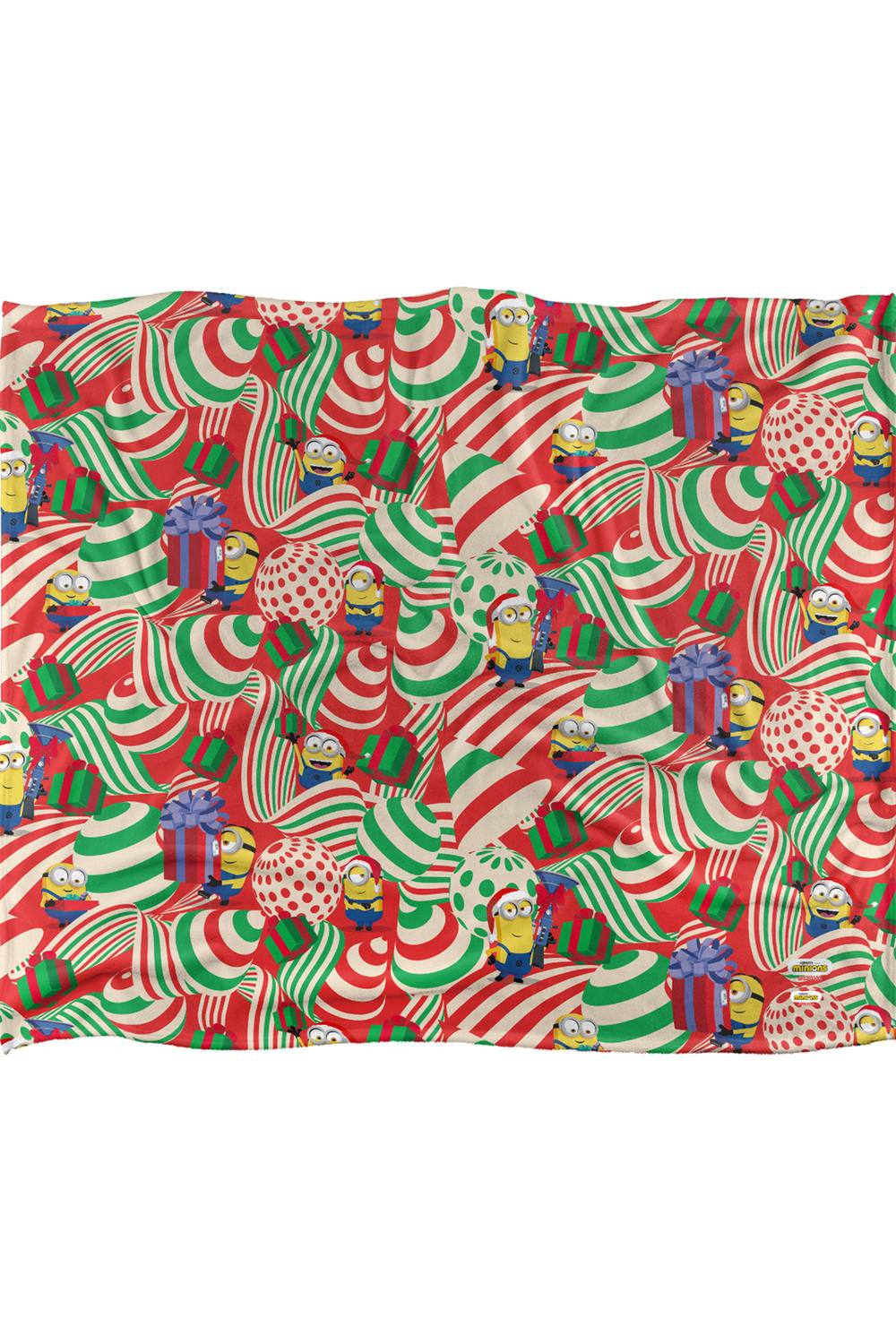 NBCU Minions Optical Christmas Pattern Silky Touch Super Soft Throw Blanket