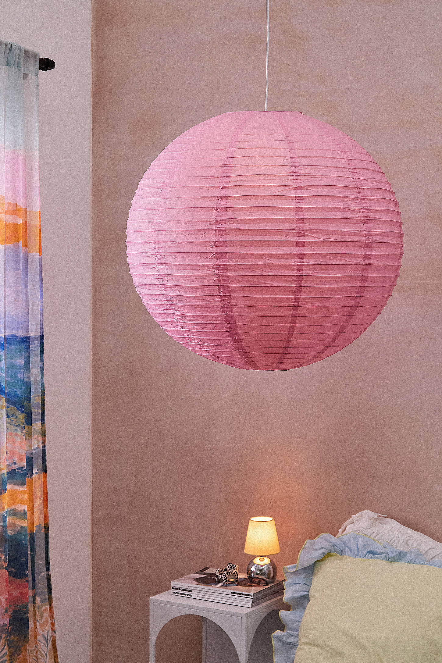 Pink Jumbo Paper Lamp Shade - Pink