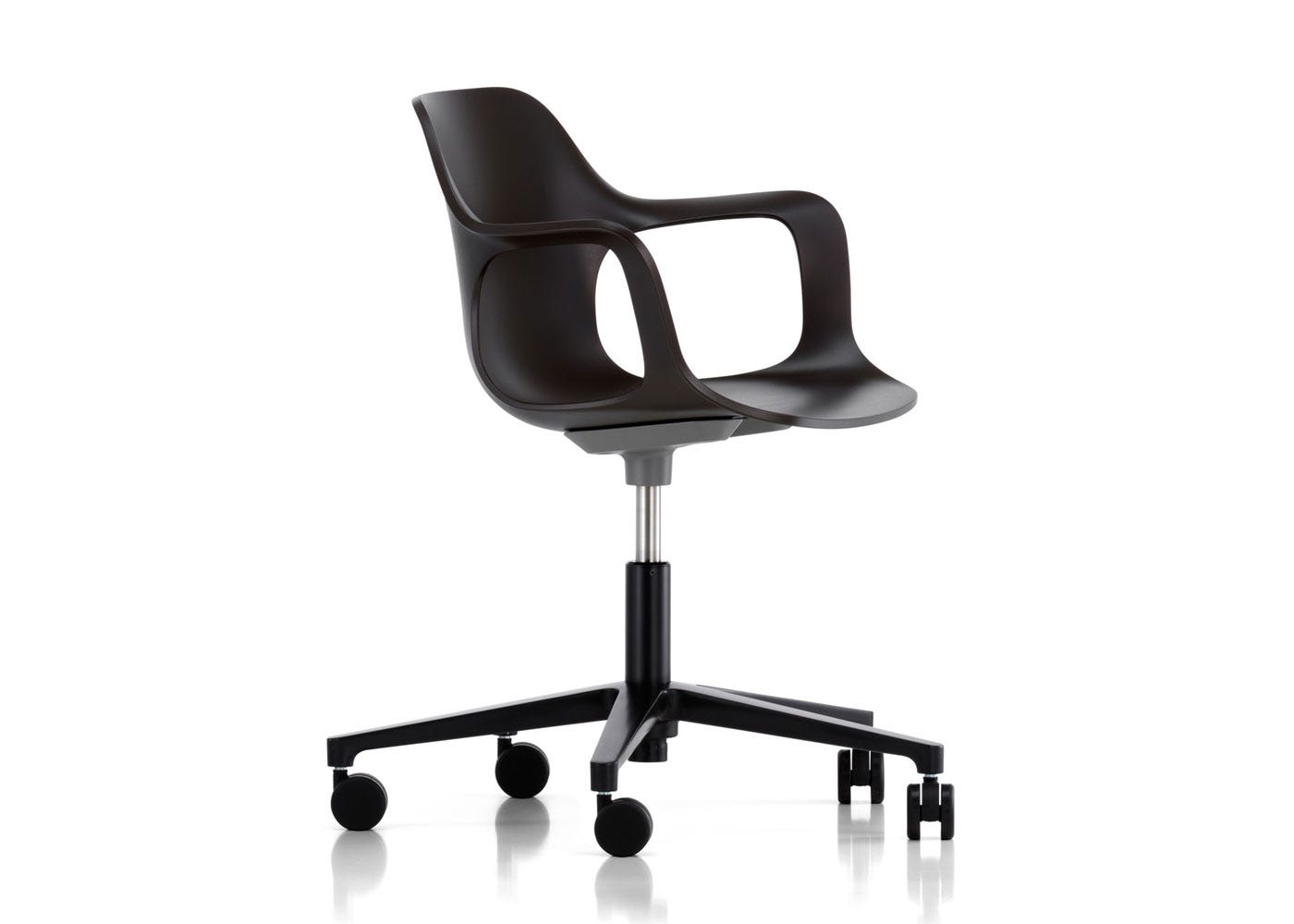 Vitra HAL RE Armchair Studio in Deep Black 12 Castors