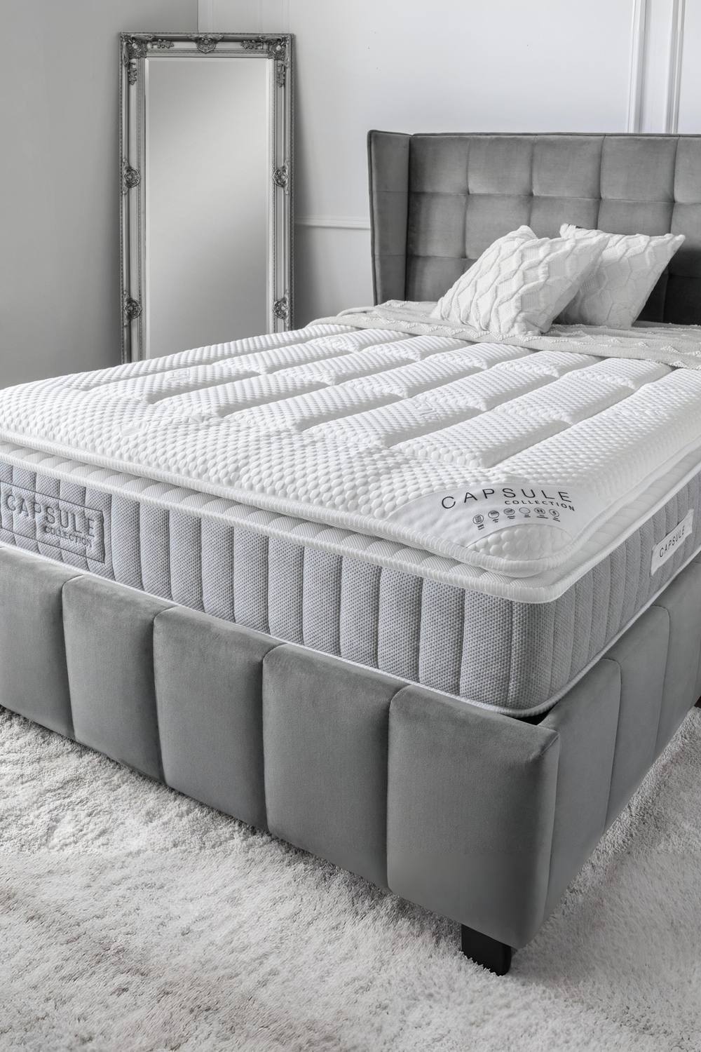 Julian Bowen Capsule Pillow Top 3000 Pocket Sprung Mattress in White