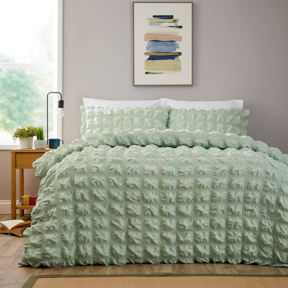 New Edge Blinds Soho Duvet Set in Light Green