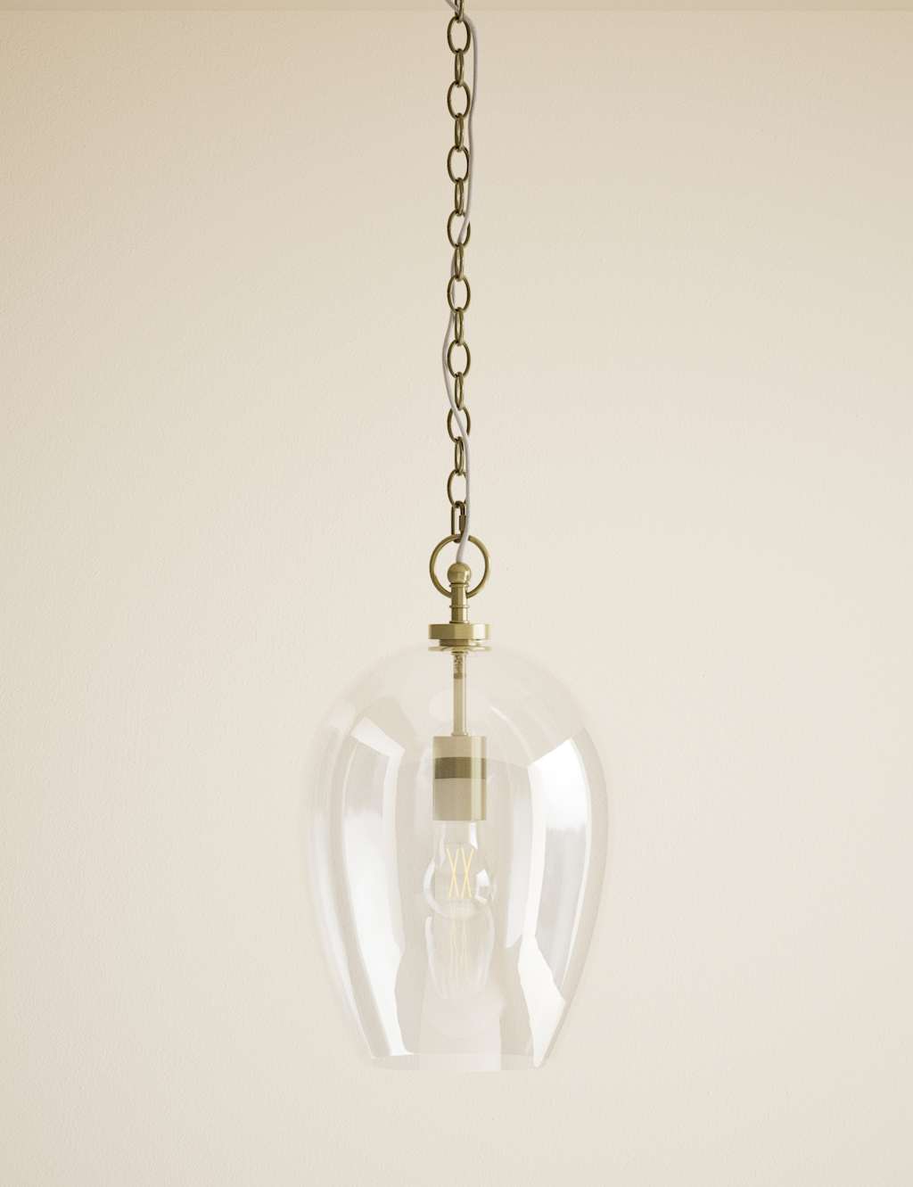 M&S Glass Pendant Light Clear