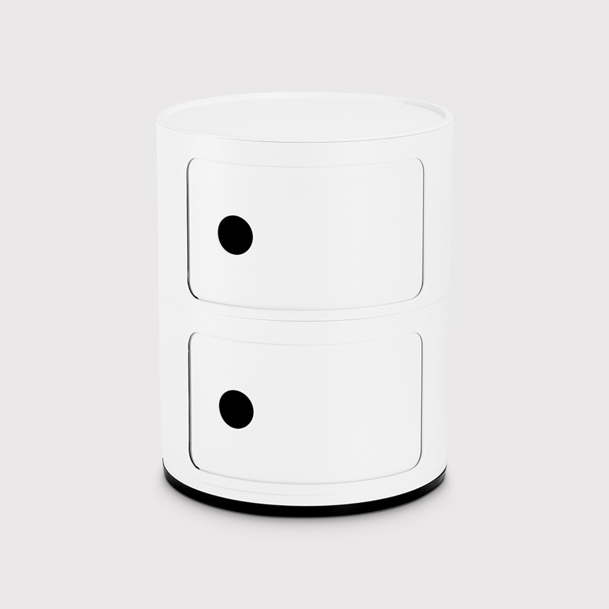 Kartell Componibili Recycled 2 Element Table, White Plastic | Barker & Stonehouse